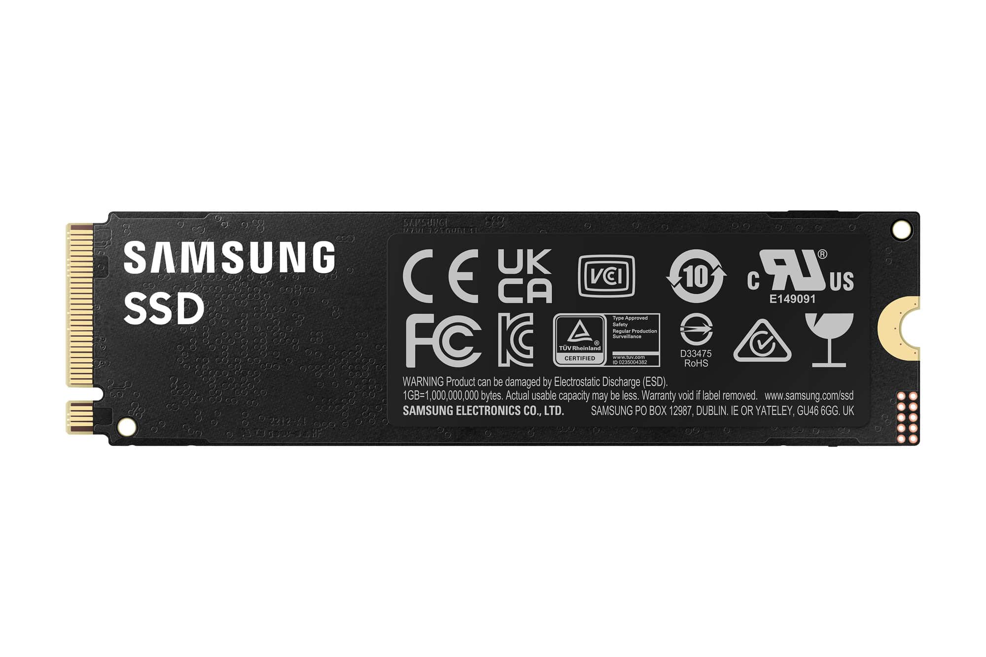 SAMSUNG 990 Pro SSD 4TB M.2 (ander aanzicht)