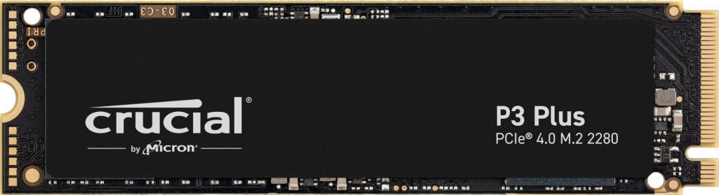 Crucial P3 Plus M.2 500 GB PCI Express 4.0 3D NAND NVMe (CT500P3PSSD8) thumbnail