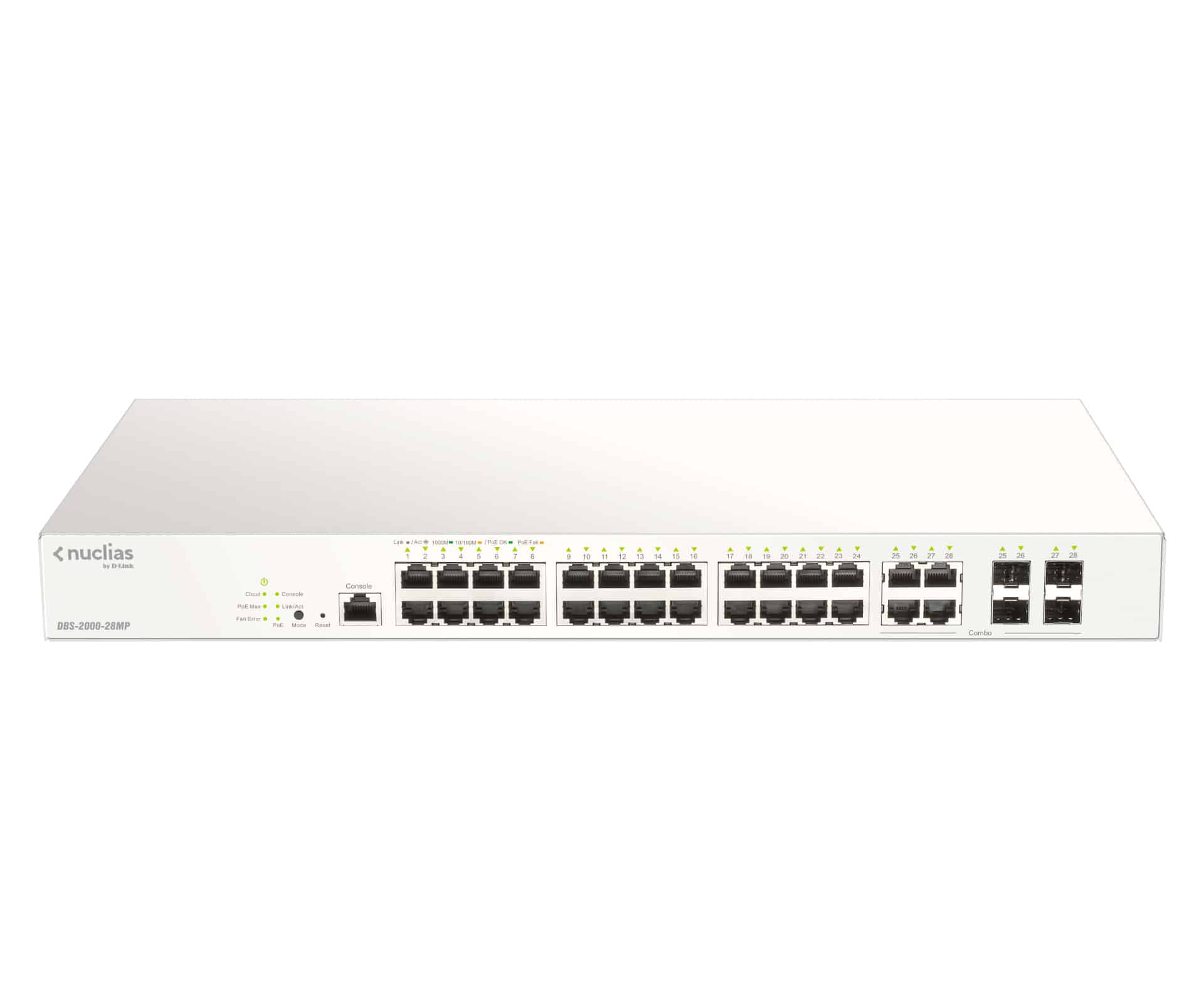 D-Link DBS-2000-28MP/E netwerk-switch Managed L2 Gigabit Ethernet (10/100/1000) Power over Ethernet (PoE) Grijs (DBS-2000-28MP/E) thumbnail D-Link DBS-2000-28MP/E netwerk-switch Managed L2 Gigabit Ethernet (10/100/1000) Power over Ethernet (PoE) Grijs (DBS-2000-28MP/E) thumbnail