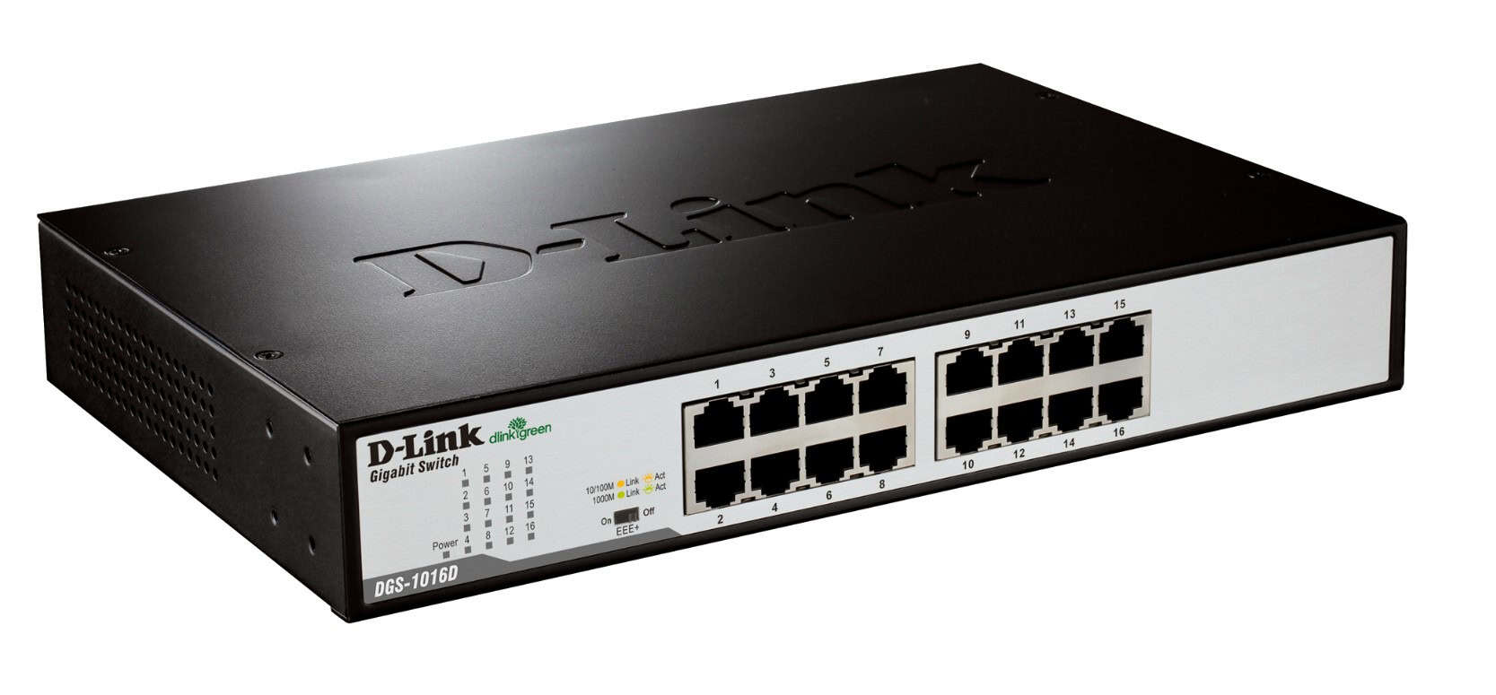 D-Link DGS-1016D/E netwerk-switch Unmanaged Zwart, Metallic (DGS-1016D/E) thumbnail