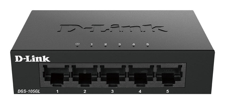 D-Link DGS-105GL/E netwerk-switch Unmanaged Gigabit Ethernet (10/100/1000) Zwart (DGS-105GL/E) thumbnail