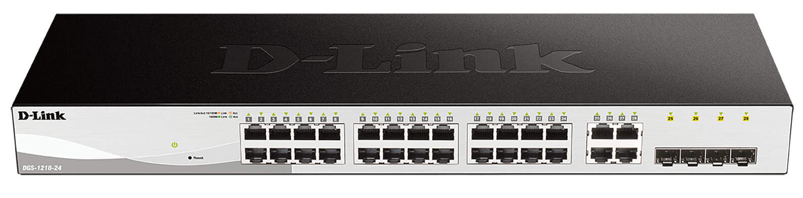 D-Link DGS-1210-24 netwerk-switch Managed L2 Gigabit Ethernet (10/100/1000) 1U Zwart (DGS-1210-24) thumbnail