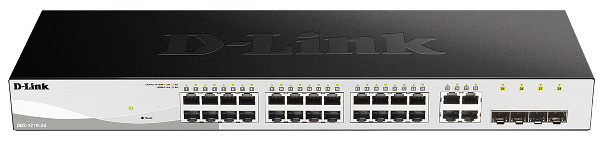 D-Link DGS-1210-24 netwerk-switch Managed L2 Gigabit Ethernet (10/100/1000) 1U Zwart (DGS-1210-24) thumbnail
