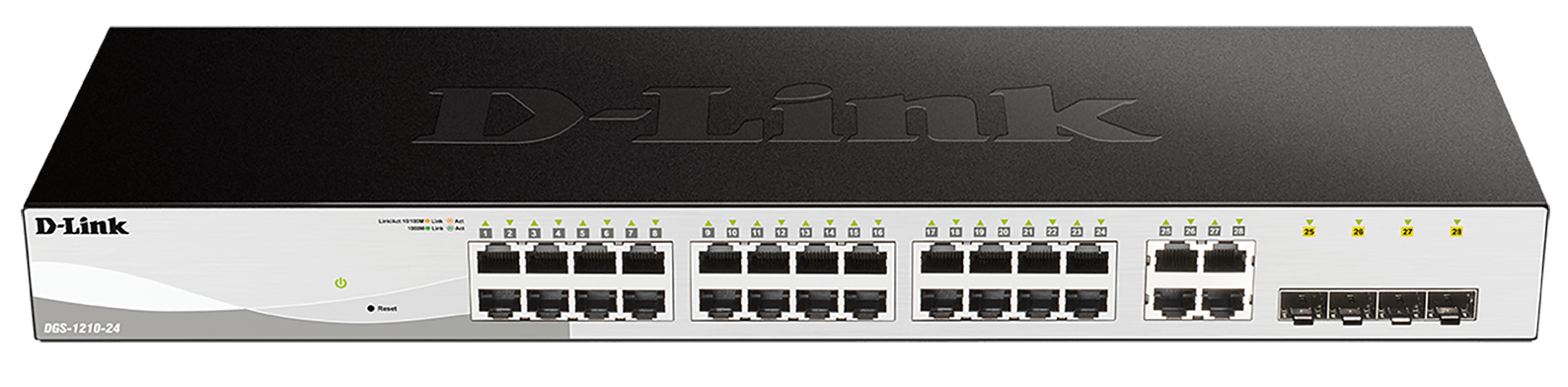 D-Link DGS-1210-24 Managed L2 Gigabit Ethernet (10/100/1000) 1U Zwart (DGS-1210-24/E) thumbnail