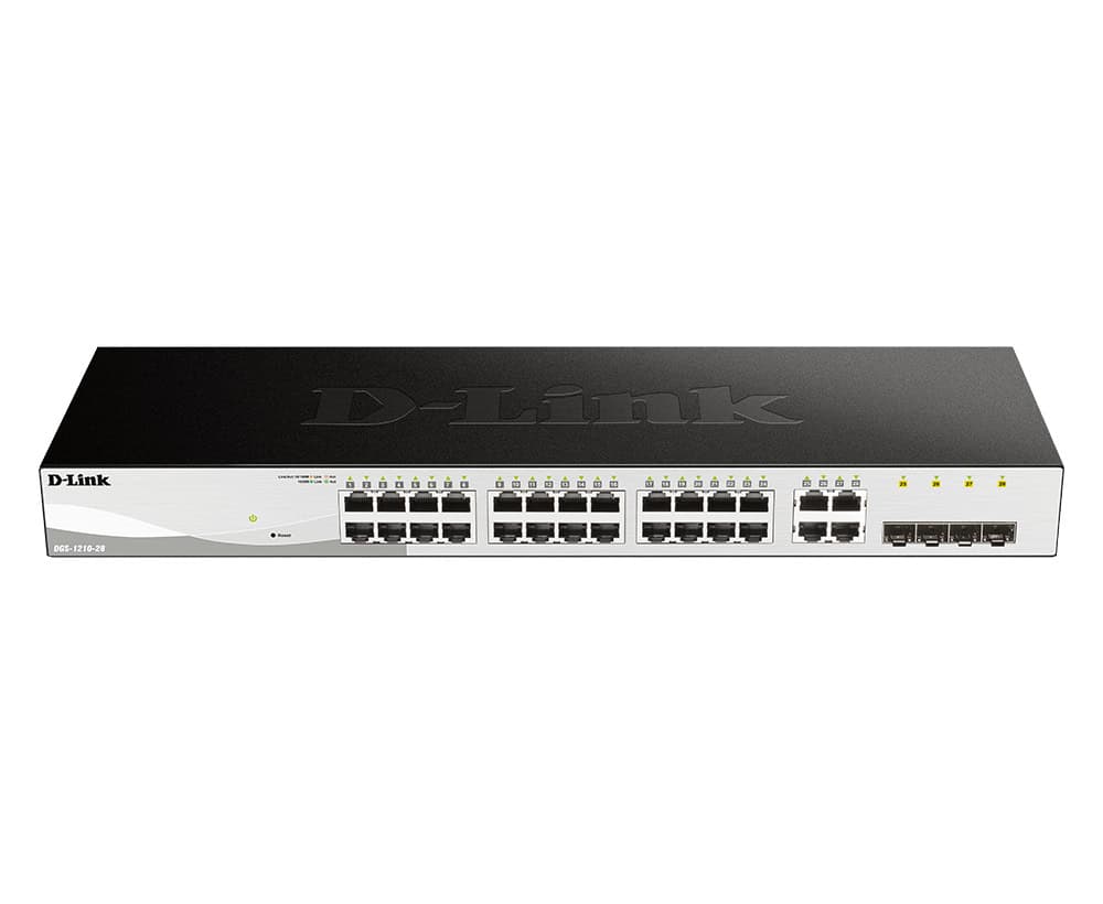 D-Link DGS-1210-28 netwerk-switch Managed L2 Gigabit Ethernet (10/100/1000) 1U Zwart (DGS-1210-28) thumbnail