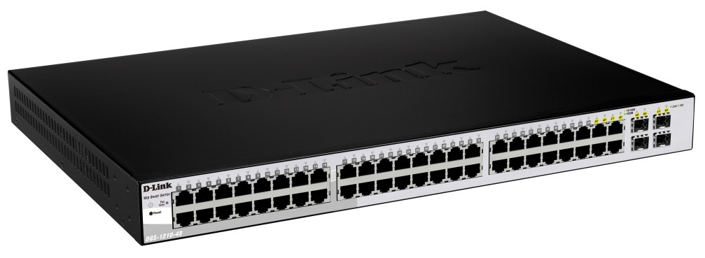 D-Link DGS-1210-48 netwerk-switch Managed L2 Gigabit Ethernet (10/100/1000) 1U Zwart (DGS-1210-48/E) thumbnail