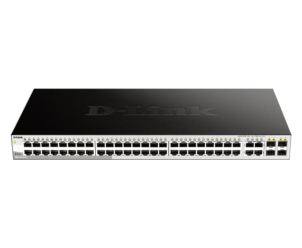 D-Link DGS-1210-52 Managed L2 Gigabit Ethernet (10/100/1000) 1U Zwart (DGS-1210-52/E) thumbnail