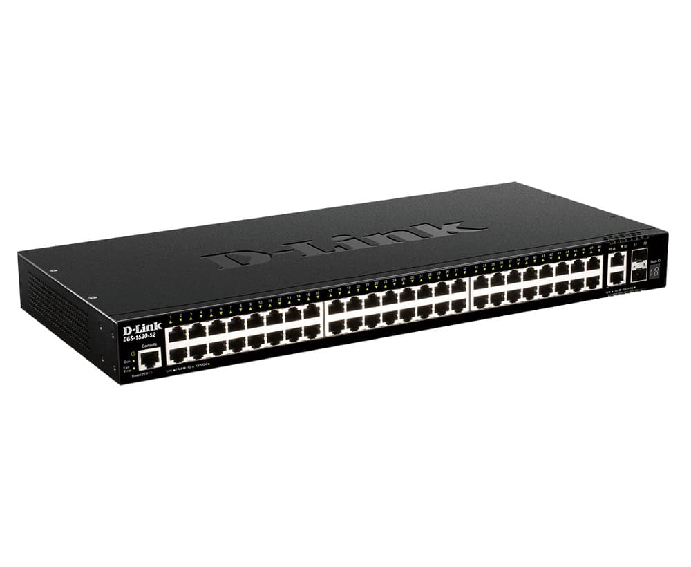 D-Link DGS-1520-52/E netwerk-switch Managed L3 10G Ethernet (100/1000/10000) 1U Zwart (DGS-1520-52/E) thumbnail