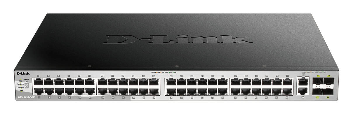 D-Link DGS-3130-54TS/E netwerk-switch Managed L3 Gigabit Ethernet (10/100/1000) Grijs (DGS-3130-54TS/E) thumbnail