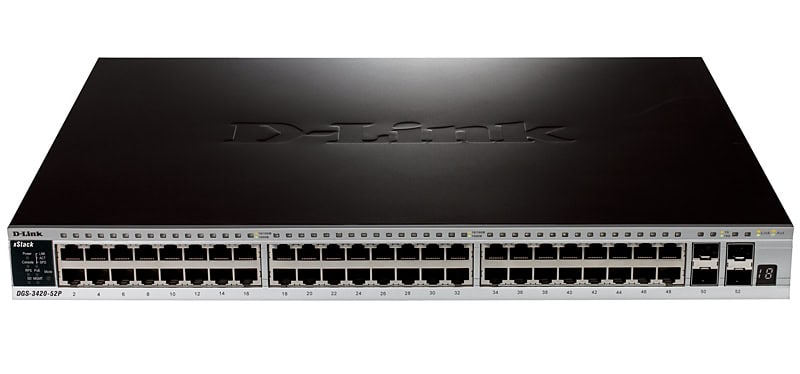 D-Link DGS-3420-52P netwerk-switch Managed L2 Power over Ethernet (PoE) Zwart (DGS-3420-52T) thumbnail