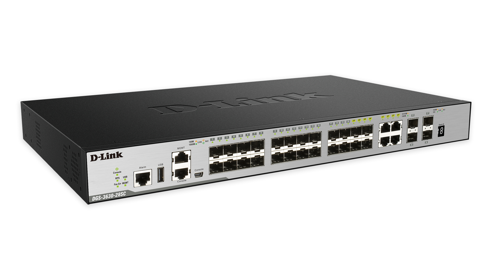 D-Link DGS-3630-28SC netwerk-switch Managed L3 1U Zwart (DGS-3630-28SC/SI/E) thumbnail