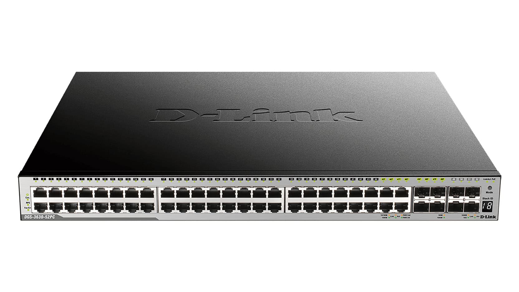 D-Link DGS-3630-52TC/SI/E netwerk-switch Managed L3 Gigabit Ethernet (10/100/1000) 1U Zwart (DGS-3630-52TC/SI/E) thumbnail