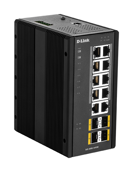 D-Link DIS‑300G‑14PSW Managed L2 Gigabit Ethernet (10/100/1000) Power over Ethernet (PoE) Zwart (DIS-300G-14PSW) thumbnail