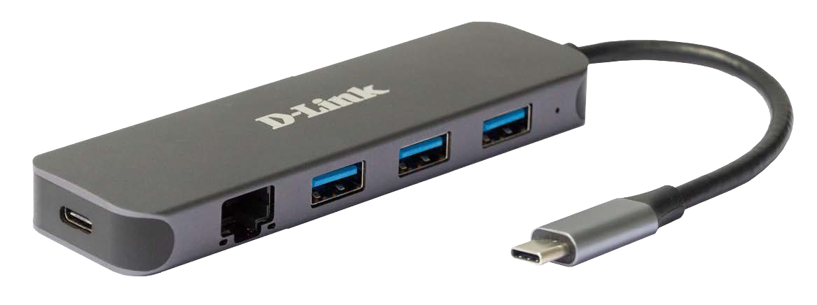D-Link 5-in-1 USB-C Hub met Gigabit Ethernet/Stroomvoorziening DUB-2334 (DUB-2334) thumbnail