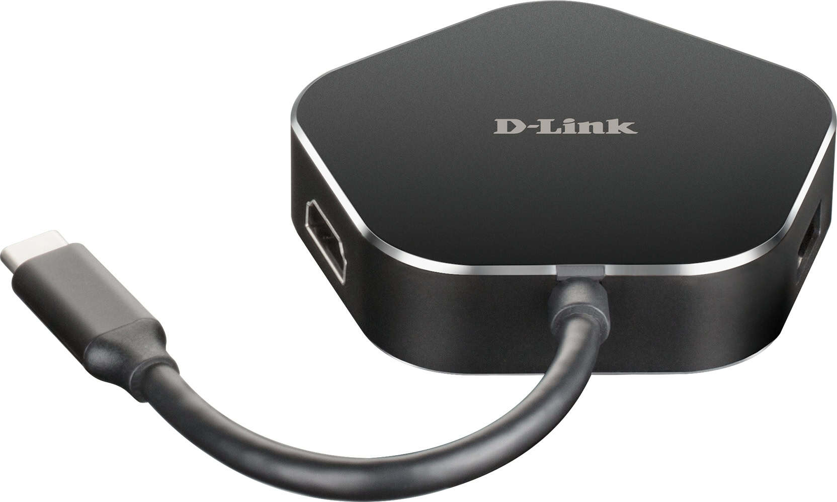 D-Link DUB-M420 laptop dock & poortreplicator Bedraad Thunderbolt 3 Aluminium, Zwart (DUB-M420) thumbnail