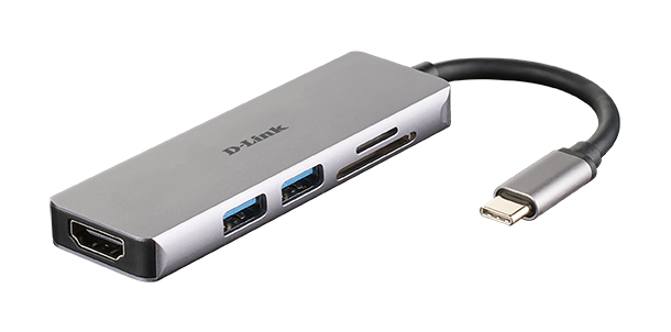 D-Link DUB-M530 laptop dock & poortreplicator Bedraad USB 3.2 Gen 1 (3.1 Gen 1) Type-C Aluminium (DUB-M530) thumbnail