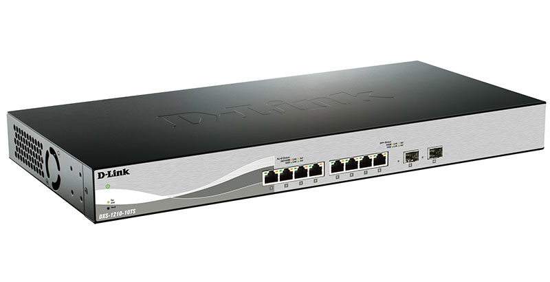 D-Link DXS-1210-10TS Managed L2/L3 10G Ethernet (100/1000/10000) 1U Zwart, Zilver (DXS-1210-10TS/E) thumbnail