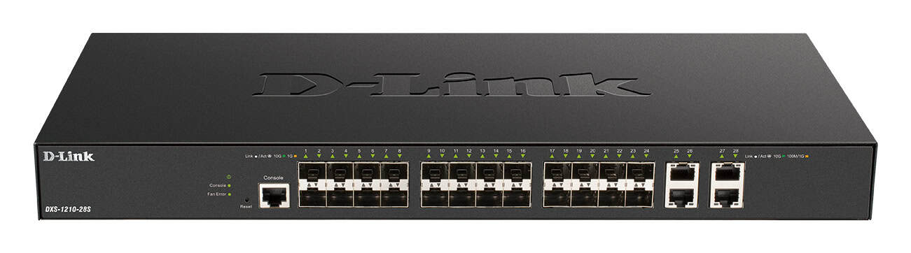D-Link DXS-1210-28S netwerk-switch Managed L2/L3 10G Ethernet (100/1000/10000) 1U Zwart (DXS-1210-28S) thumbnail