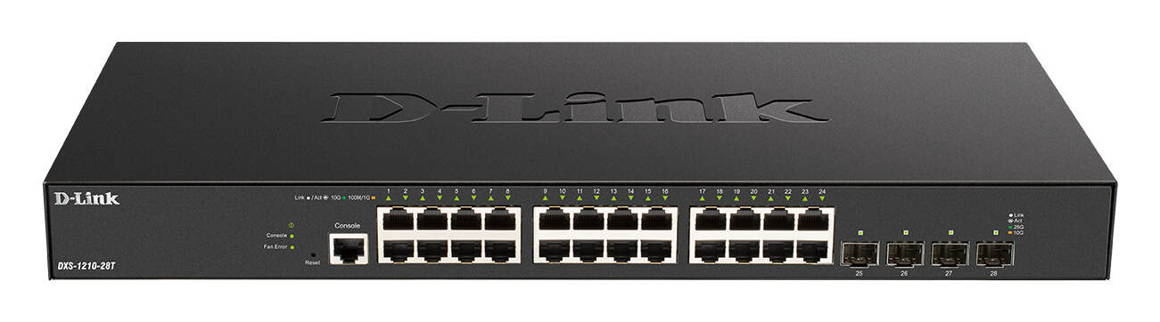 D-Link DXS-1210-28T netwerk-switch Managed L2/L3 10G Ethernet (100/1000/10000) 1U Zwart (DXS-1210-28T) thumbnail