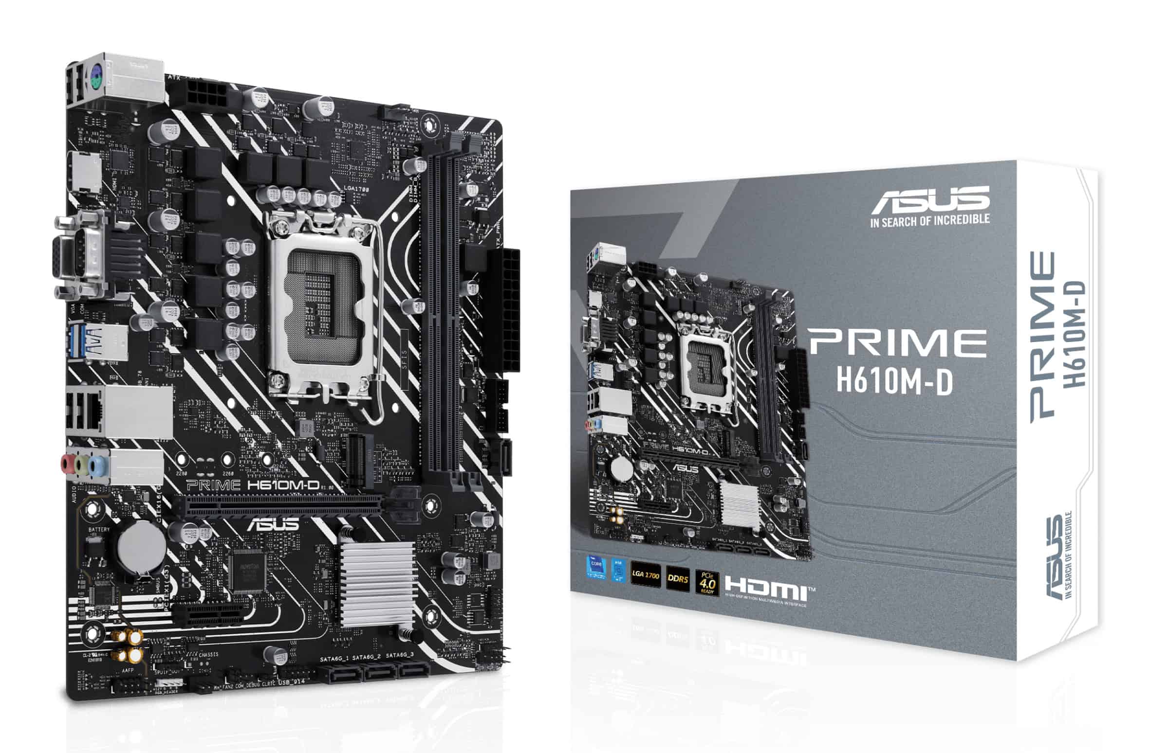 ASUS PRIME H610M-D Intel H610 LGA 1700 micro ATX (90MB1G80-M0EAY0) thumbnail