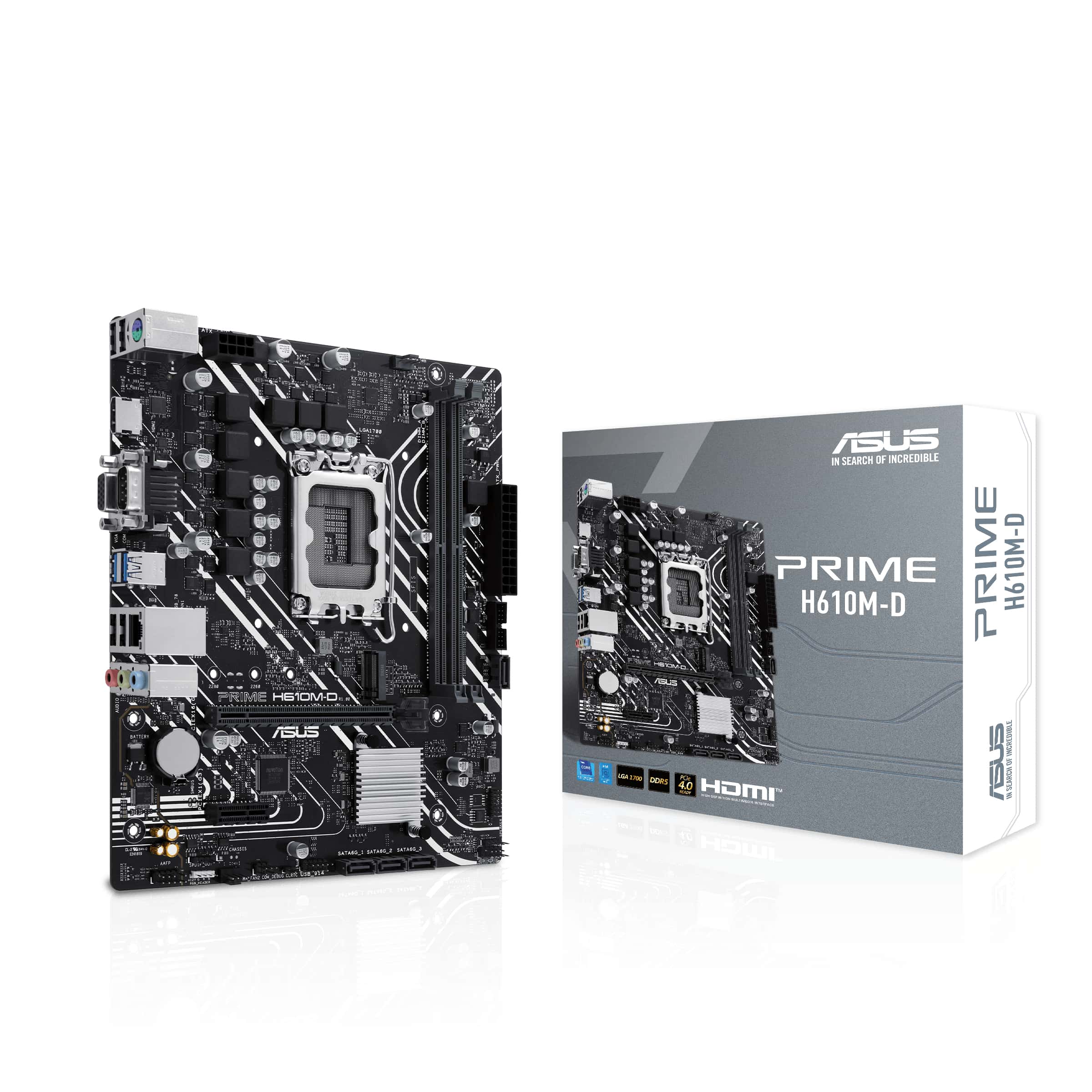 ASUS PRIME H610M-D Intel H610 LGA 1700 micro ATX (90MB1G80-M0EAY0) thumbnail