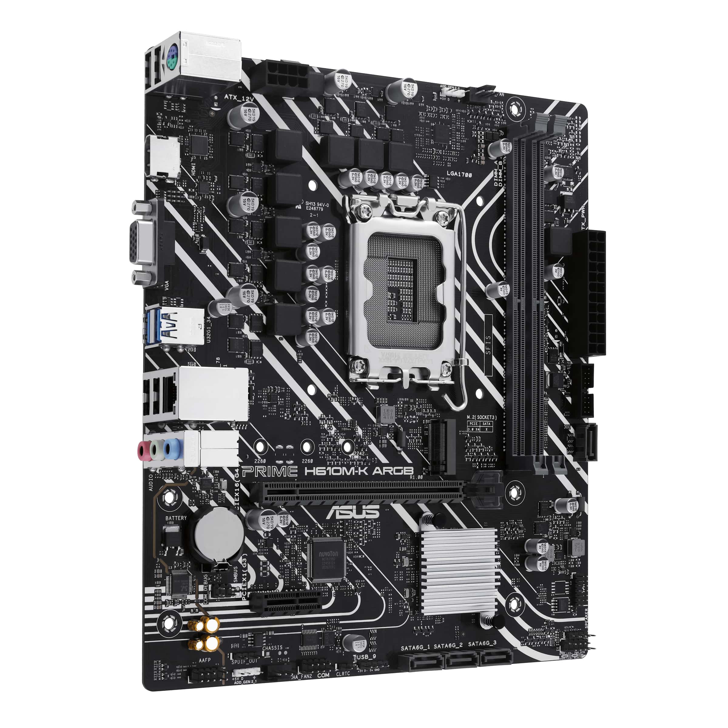 ASUS PRIME H610M-K ARGB Intel H610 LGA 1700 micro ATX (90MB1G90-M0EAY0) thumbnail