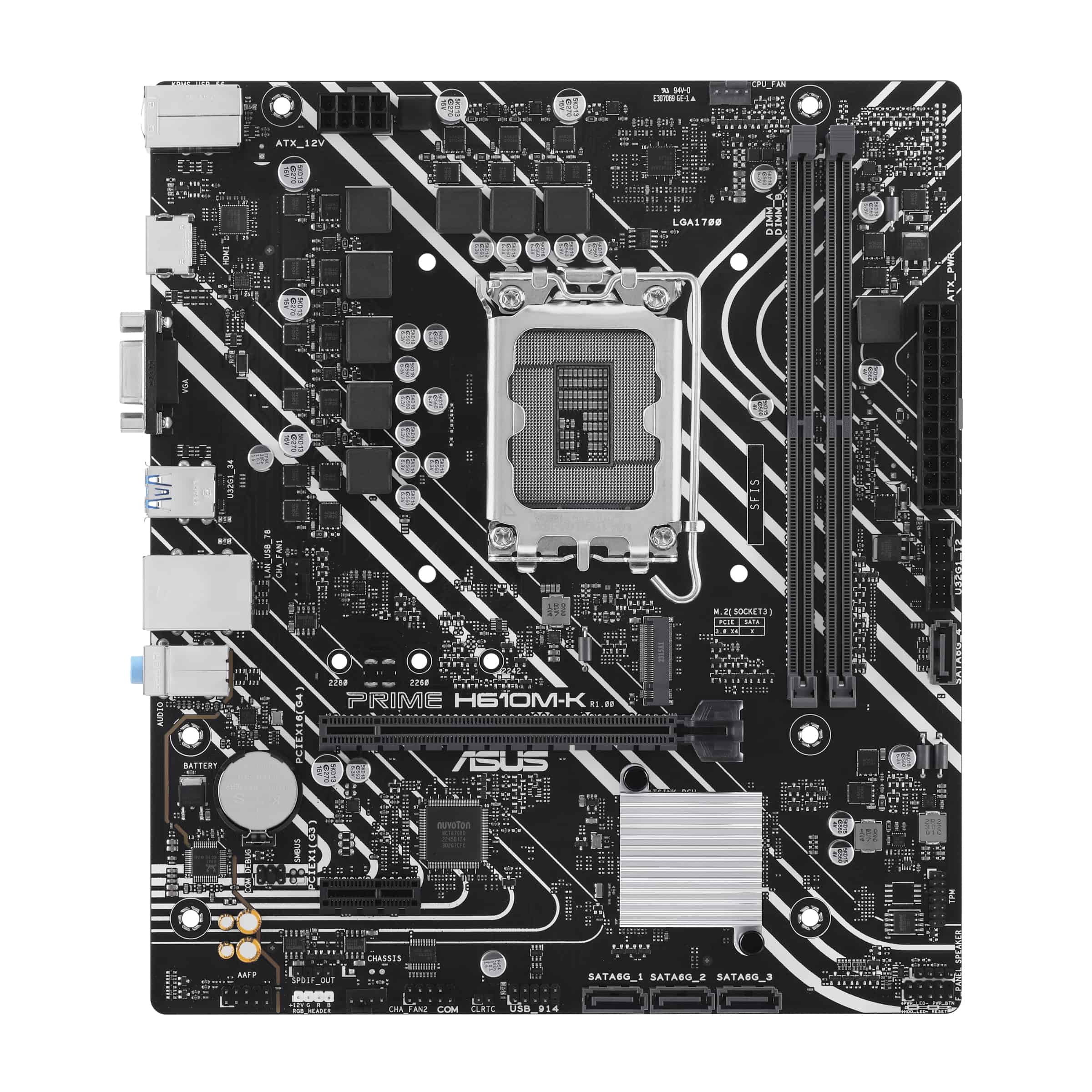 ASUS Prime H610M-K Intel H610 LGA 1700 micro ATX (90MB1GA0-M0EAY0) thumbnail