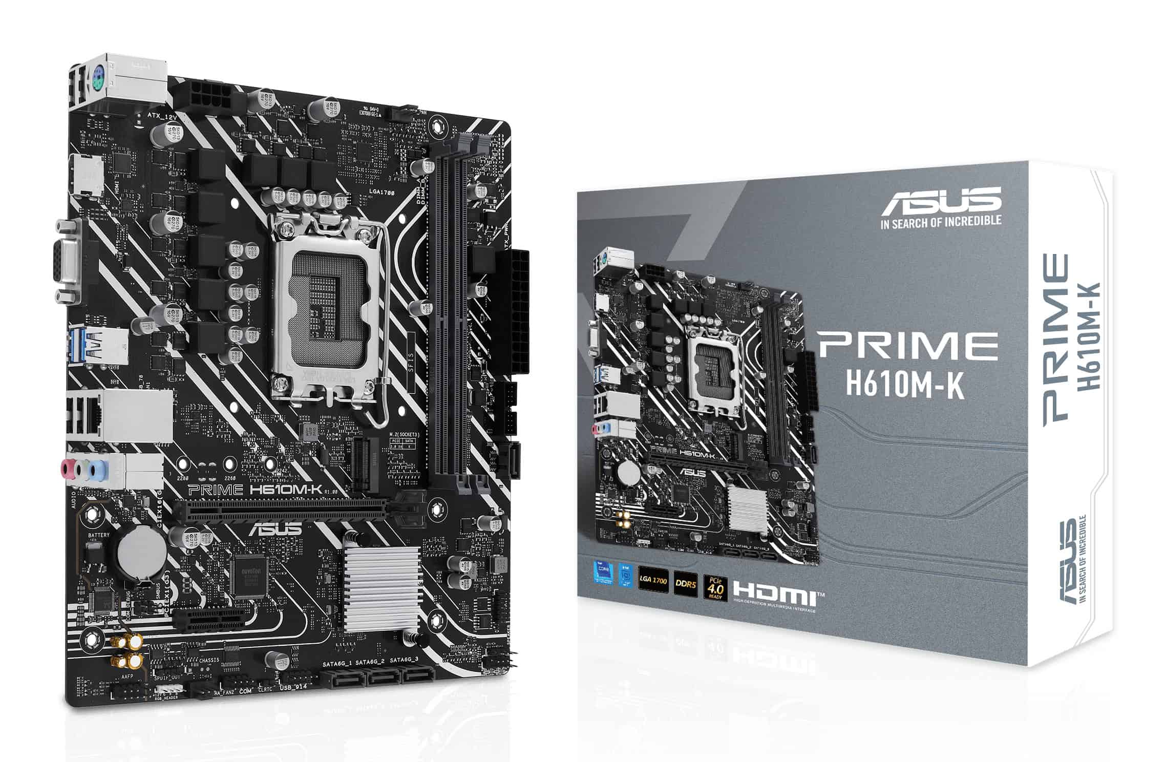 ASUS Prime H610M-K Intel H610 LGA 1700 micro ATX (90MB1GA0-M0EAY0) thumbnail