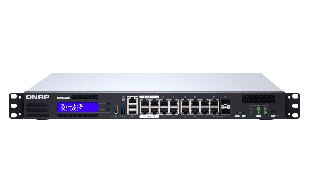 QNAP QGD-1600 Managed Gigabit Ethernet Switch with 16 Ports and USB 2.0 (QGD-1600-4G) thumbnail