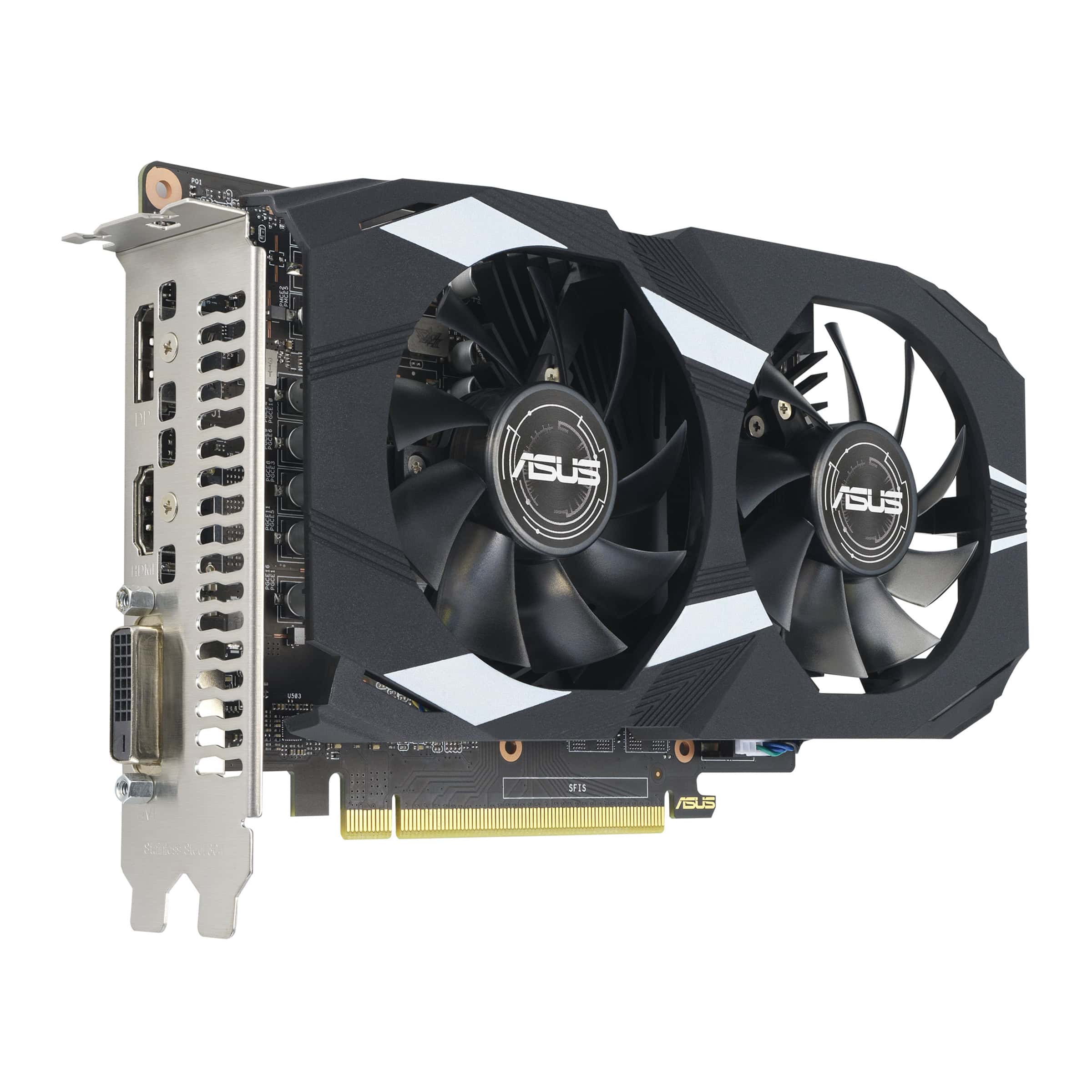 ASUS Dual -GTX1650-O4GD6-P-EVO NVIDIA GeForce GTX 1650 4 GB GDDR6 (90YV0EZD-M0NA00) thumbnail