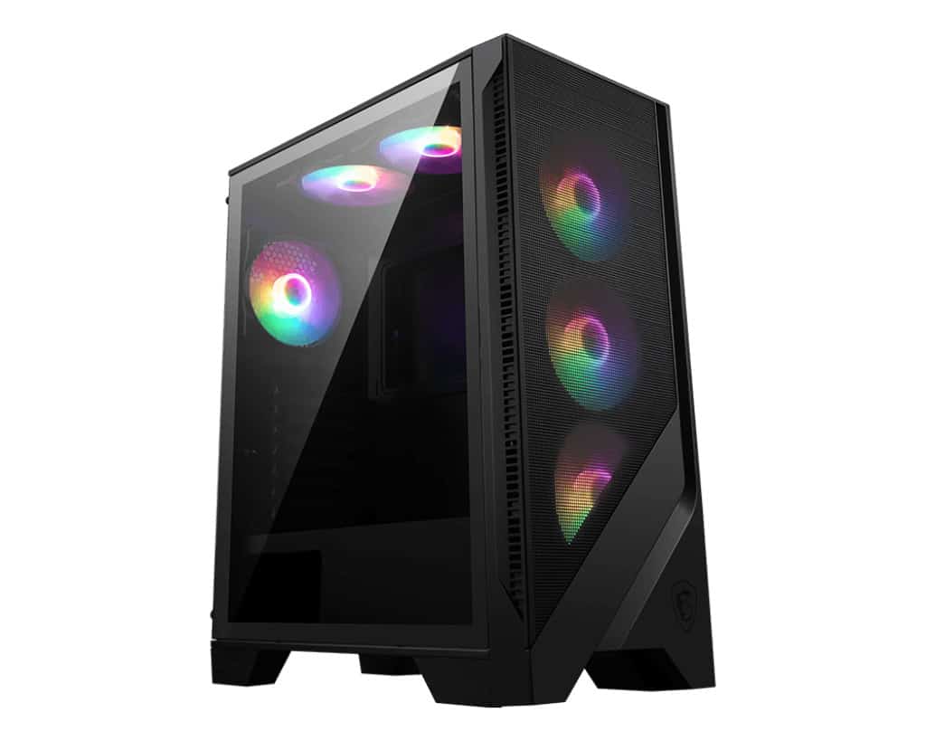 MSI MAG FORGE 120A AIRFLOW computerbehuizing Midi Tower Zwart, Transparant (306-7G23A21-809) thumbnail