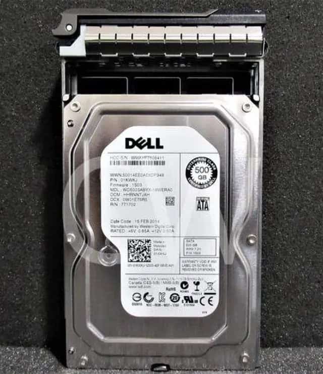 Dell 500GB SATA 3.5 Hard Disk (01KWKJ) thumbnail