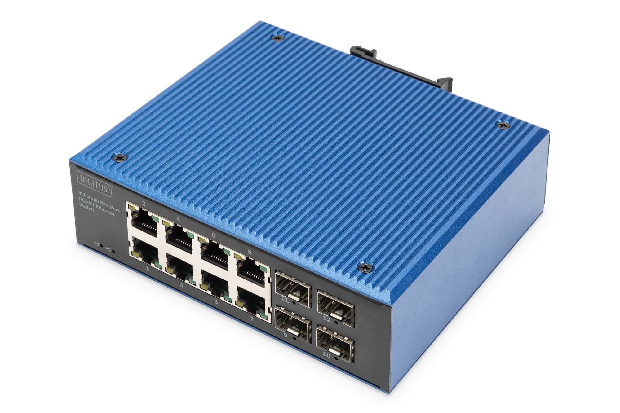 Digitus DN-651152 netwerk-switch Unmanaged Gigabit Ethernet (10/100/1000) Zwart, Blauw (DN-651152) thumbnail