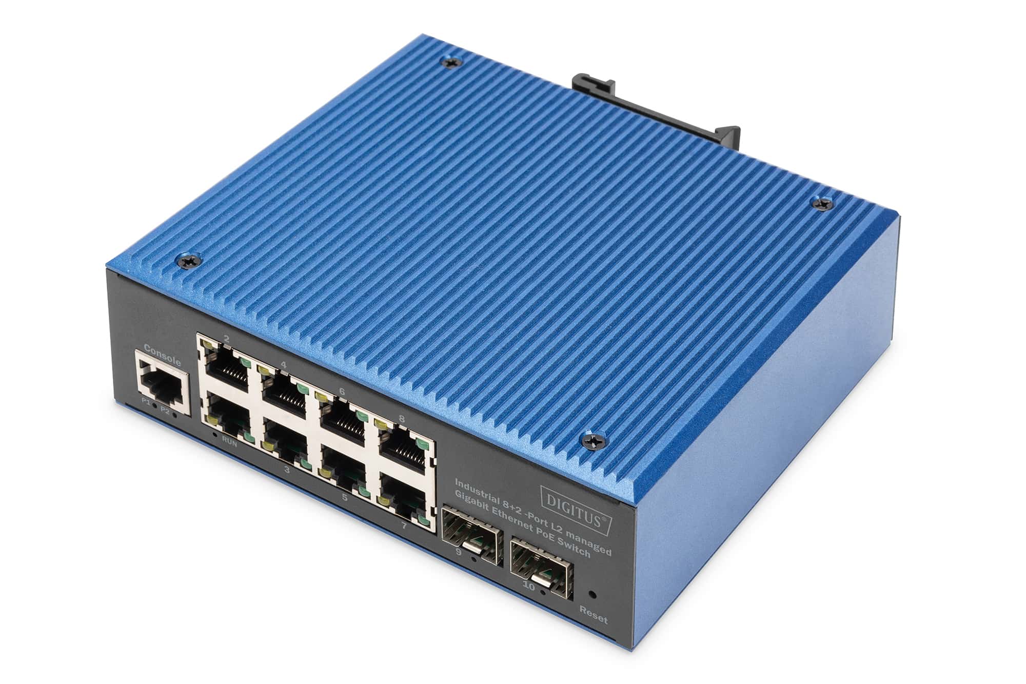 Digitus DN-651157 netwerk-switch Managed L2 Gigabit Ethernet (10/100/1000) Zwart, Blauw (DN-651157) thumbnail