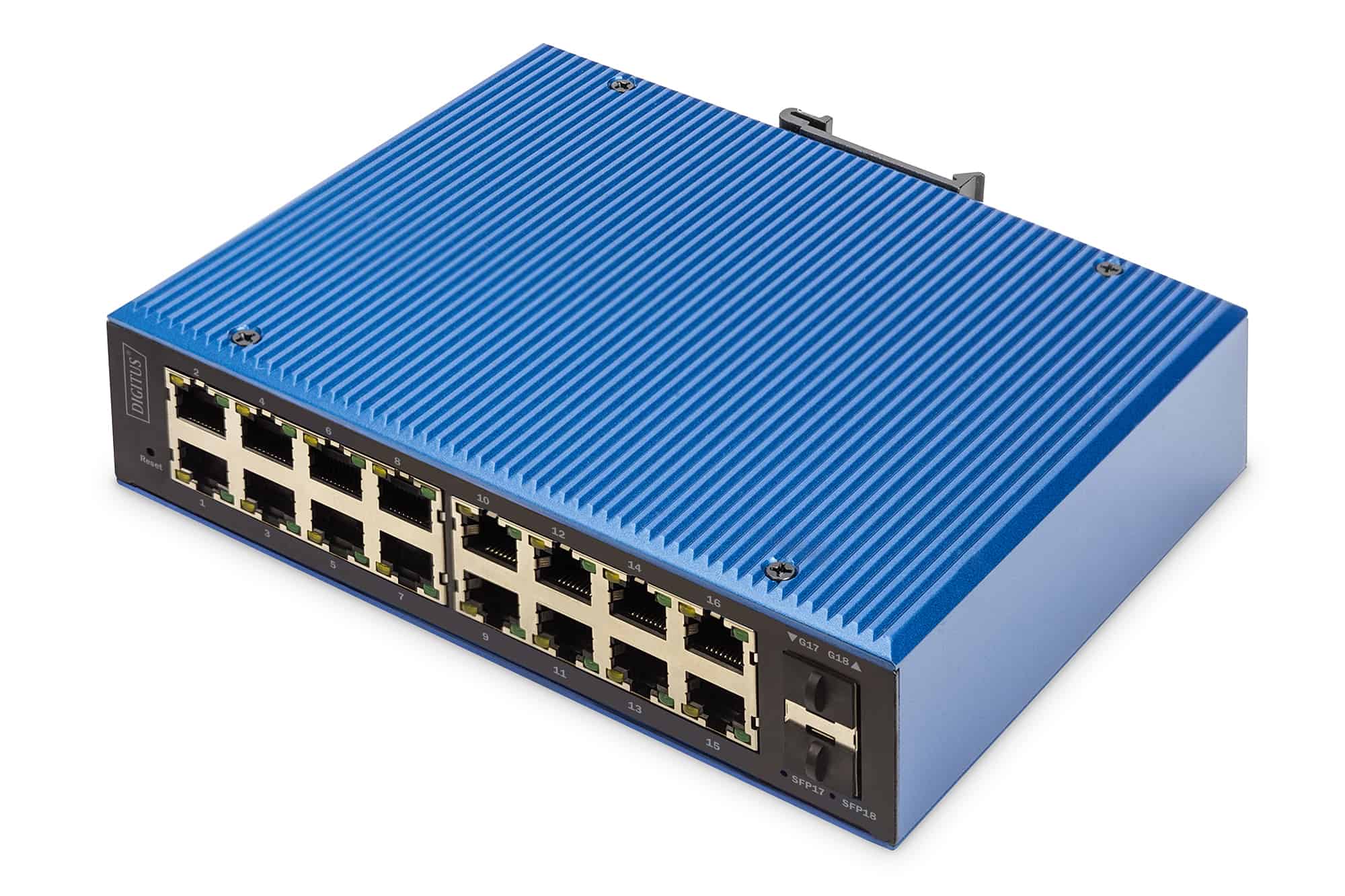 Digitus DN-651159 netwerk-switch Managed L2 Gigabit Ethernet (10/100/1000) Power over Ethernet (PoE) Zwart, Blauw (DN-651159) thumbnail Digitus DN-651159 netwerk-switch Managed L2 Gigabit Ethernet (10/100/1000) Power over Ethernet (PoE) Zwart, Blauw (DN-651159) thumbnail