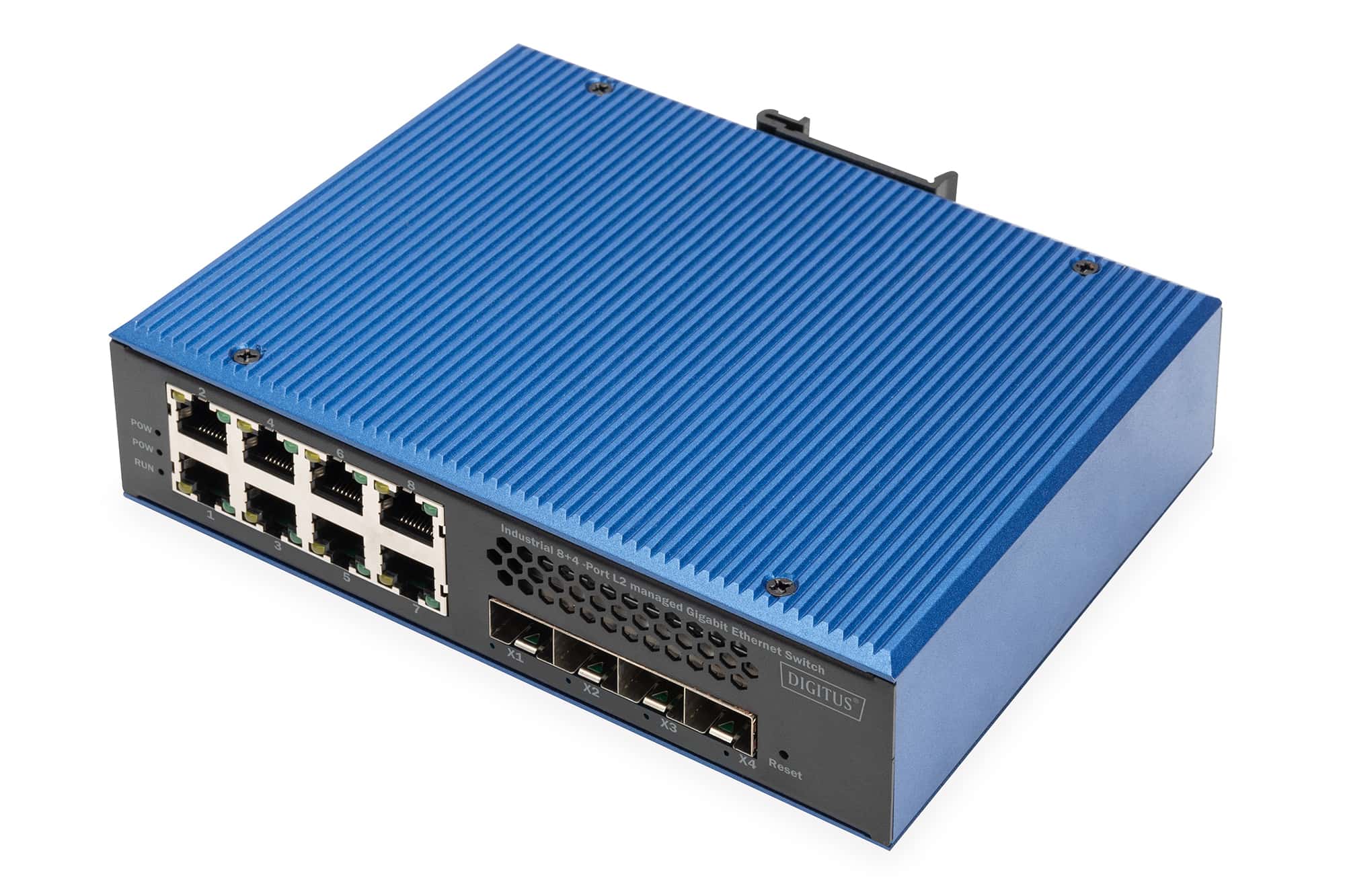 Digitus DN-651160 netwerk-switch Managed L2/L3 Gigabit Ethernet (10/100/1000) Zwart, Blauw (DN-651160) thumbnail