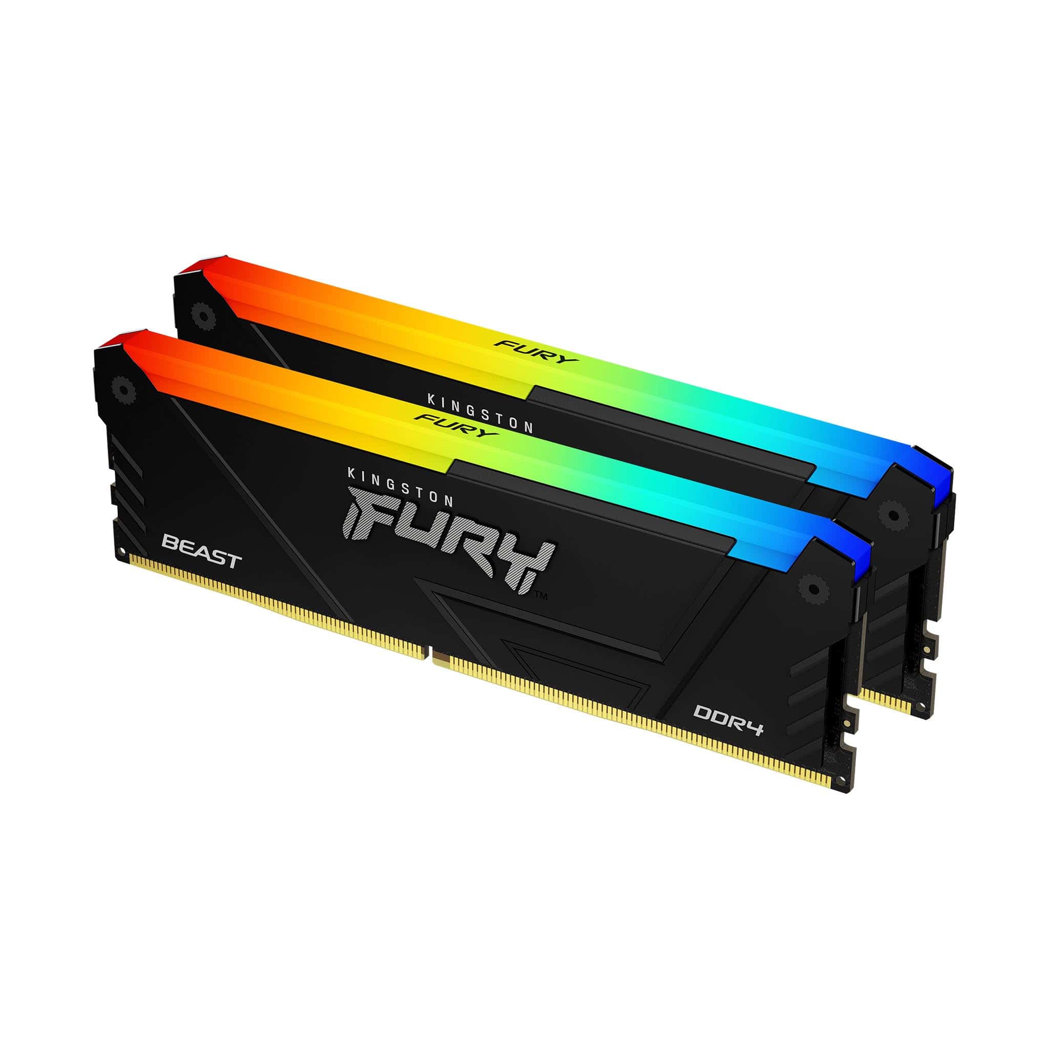 Kingston Technology FURY Beast 16GB 3600MT/s DDR4 CL17 DIMM (Sets van 2) RGB (KF436C17BB2AK4/32) thumbnail