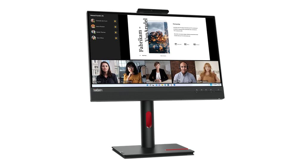 Lenovo ThinkCentre Tiny-In-One 22 LED display 54,6 cm (21.5") 1920 x 1080 Pixels Full HD Zwart (12N8GAT1EU) thumbnail
