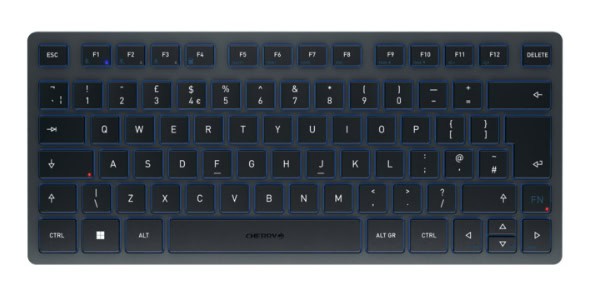 CHERRY KW 7100 MINI BT toetsenbord Bluetooth QWERTY Engels Blauw (JK-7100GB-22) thumbnail