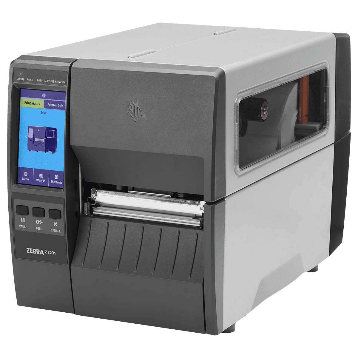 Zebra ZT231R, 8 dots/mm (203 dpi), disp. (kleur), RFID, USB, USB Host, RS232, BT (BLE), Ethernet, EPL, EPLII, ZPL, ZPLII (ZT23142-T0E00CFZ) thumbnail