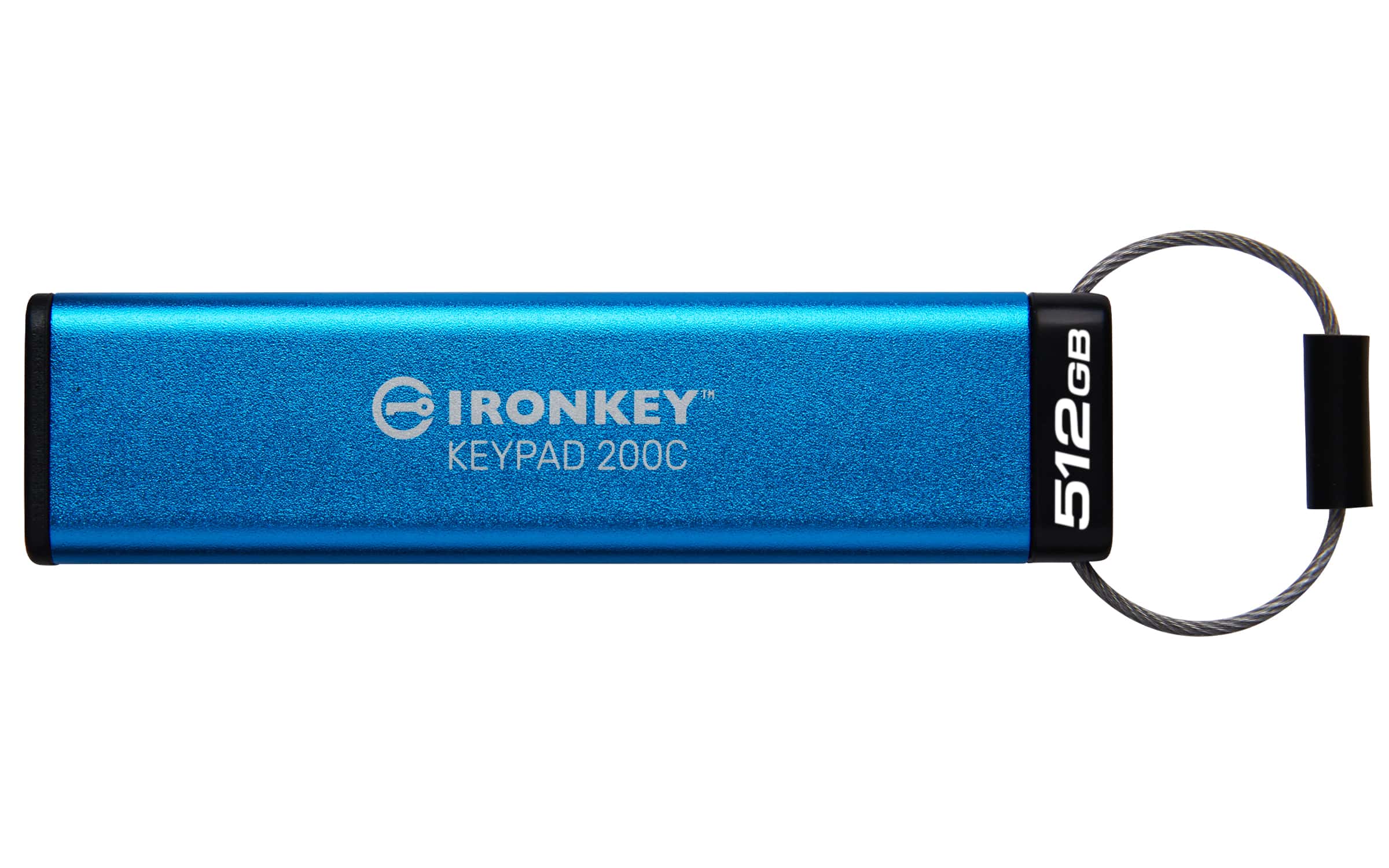 Kingston Technology IronKey 512GB USB-C Keypad 200C, FIPS 140-3 Lvl 3 (aangevraagd) AES-256 (IKKP200C/512GB) thumbnail