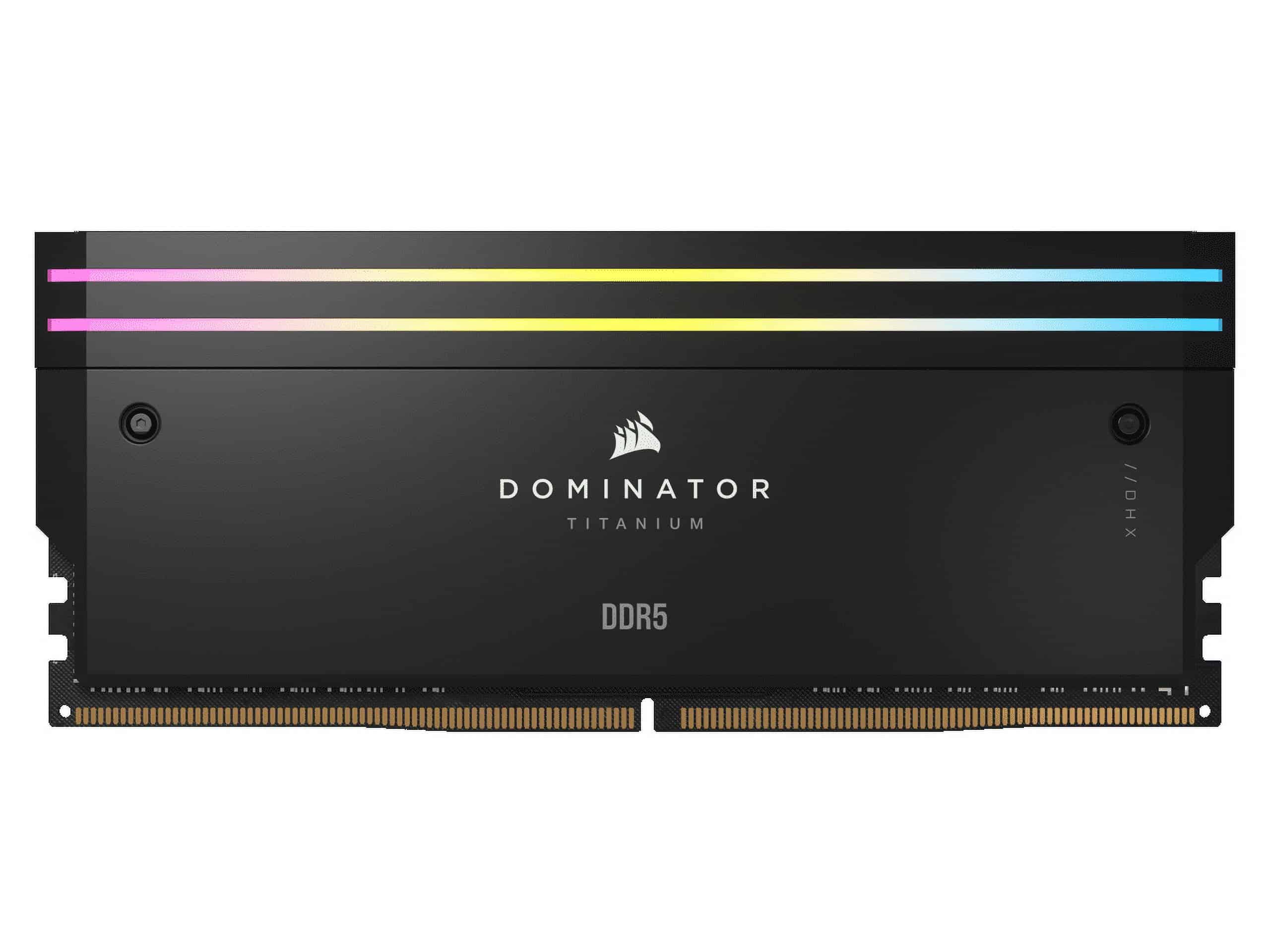 Corsair Dominator Titanium RGB - DDR5 - Kit - 96GB - 2 x 48GB - DIMM 288-PIN 6600 MHz (CMP96GX5M2B6600C32) thumbnail