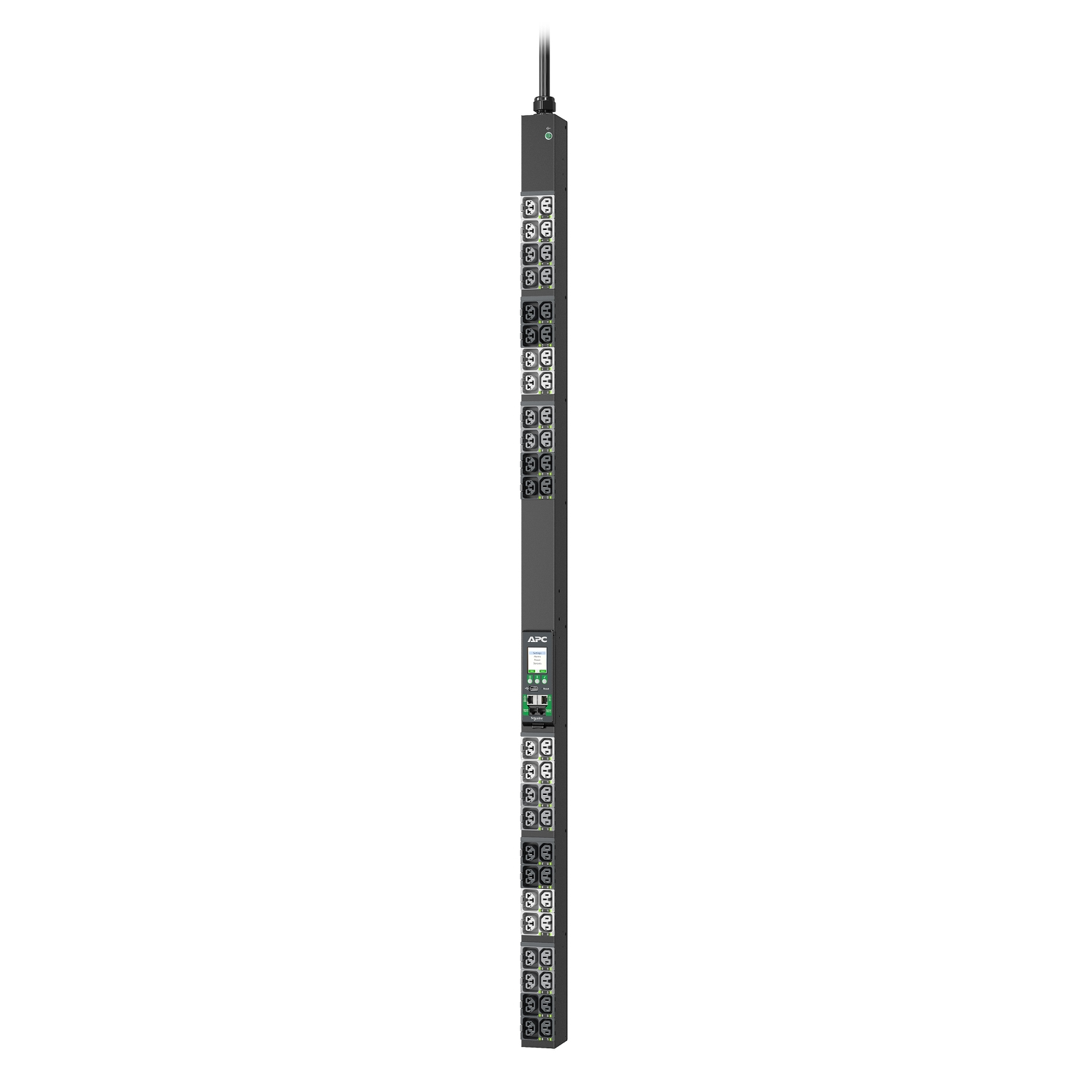 APC APDU10250SM - Switched & Metered-by-Outlet, 0U,16A, 400V, (24x)C13/15 + (24x)C13/15/19/21, IEC60309 16A 3Fase stekker (APDU10250SM) thumbnail