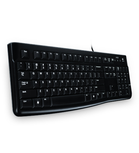Logitech K120 Corded Keyboard toetsenbord USB Grieks Zwart (920-002490) thumbnail