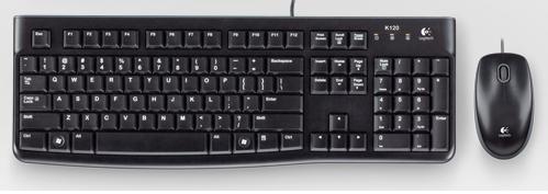 Logitech Desktop MK120 toetsenbord Inclusief muis USB QWERTY Portugees Zwart (920-002547) thumbnail