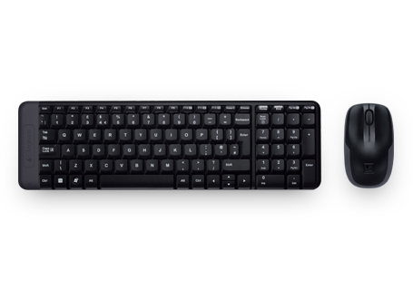 Logitech Wireless Combo MK220 toetsenbord Inclusief muis USB Portugees Zwart (920-003158) thumbnail