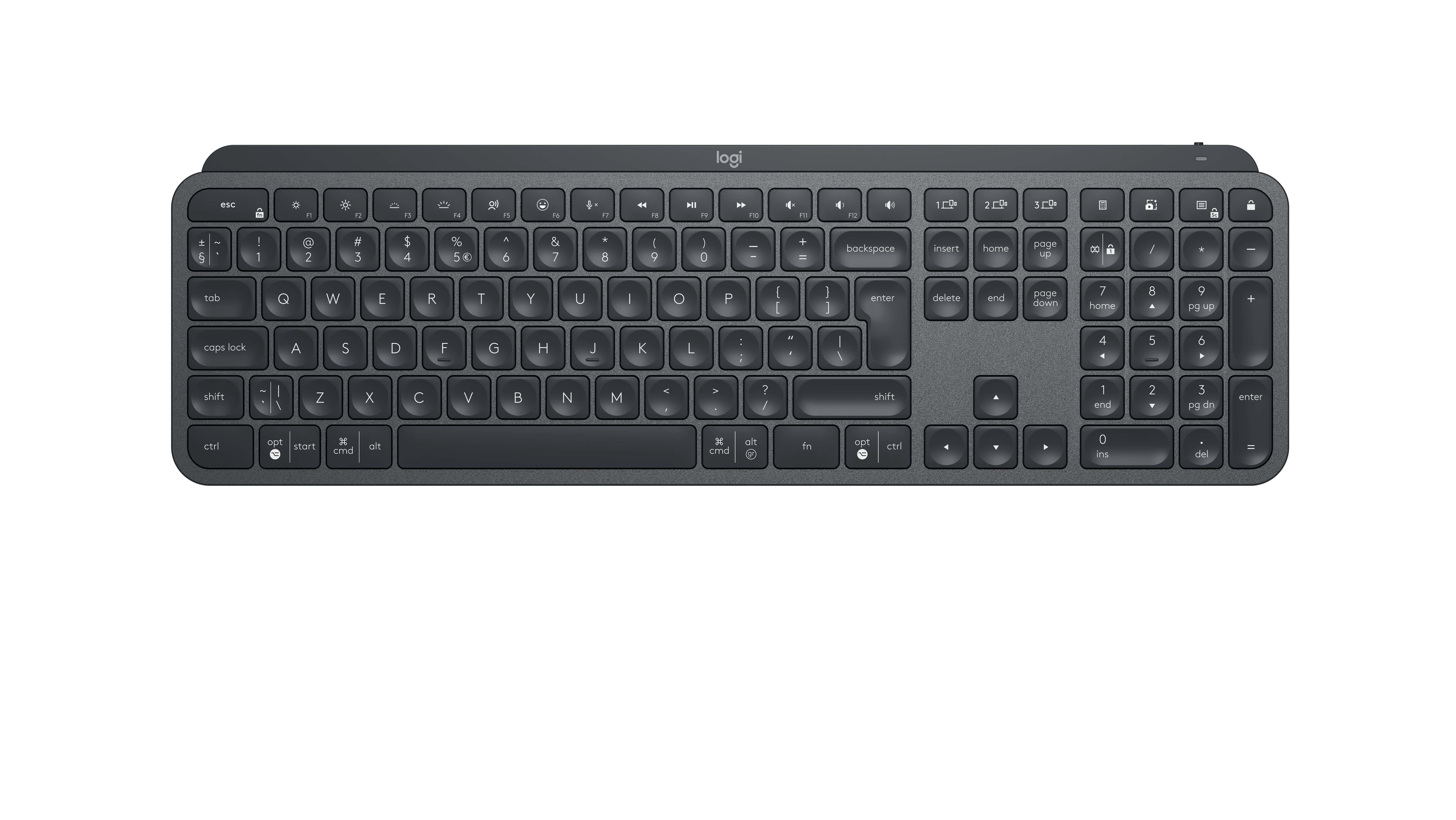 Logitech MX Keys for Business toetsenbord RF-draadloos + Bluetooth UK International Grafiet (920-010250) thumbnail