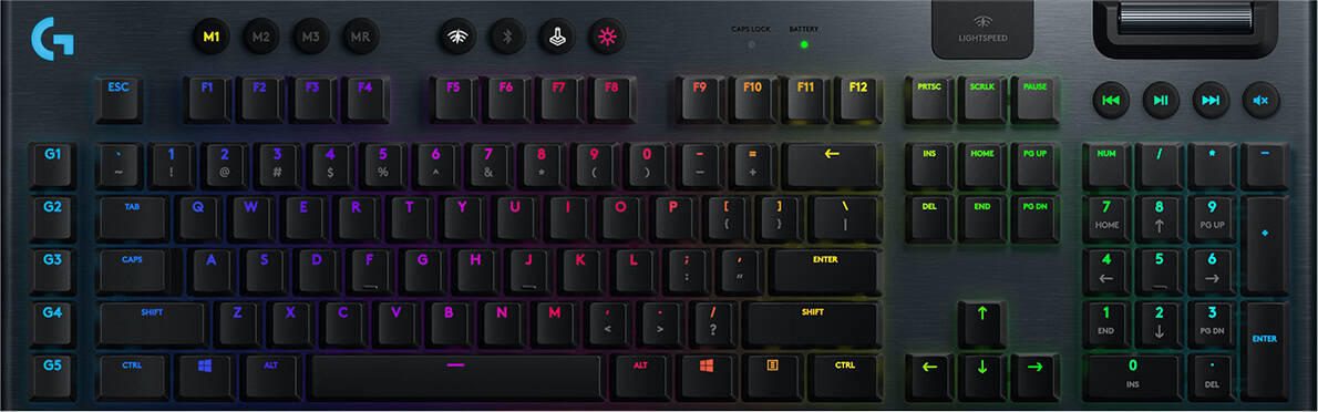 Logitech G G915 toetsenbord RF-draadloos + Bluetooth Portugees Koolstof (920-010586) thumbnail