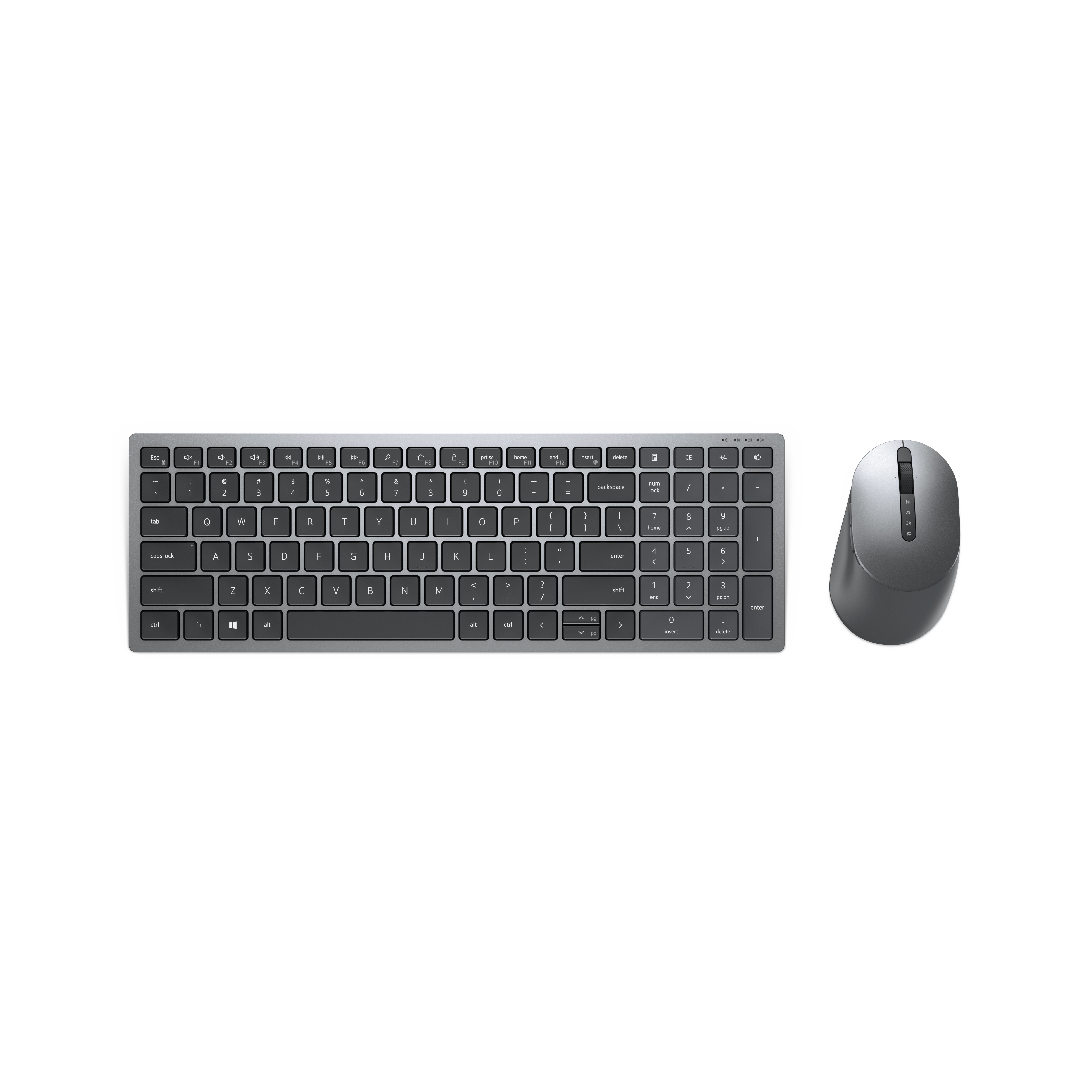 DELL Draadloze toetsenbord en muis voor meerdere apparaten - KM7120W - VS internationaal (QWERTY) (KM7120W-GY-INT) thumbnail