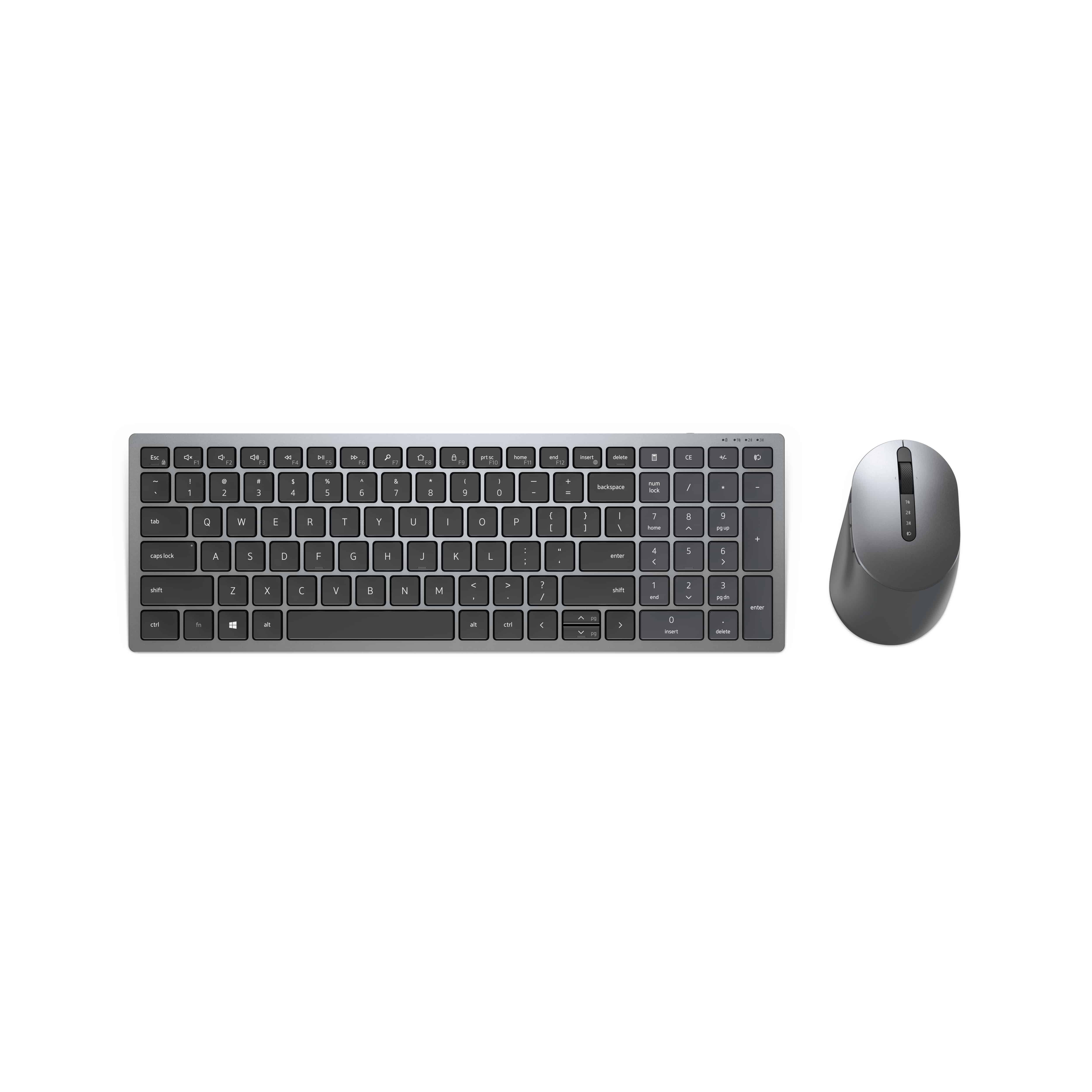 DELL KM7120W toetsenbord Inclusief muis RF-draadloos + Bluetooth QWERTY Grijs, Titanium (KM7120W-GY-UK) thumbnail